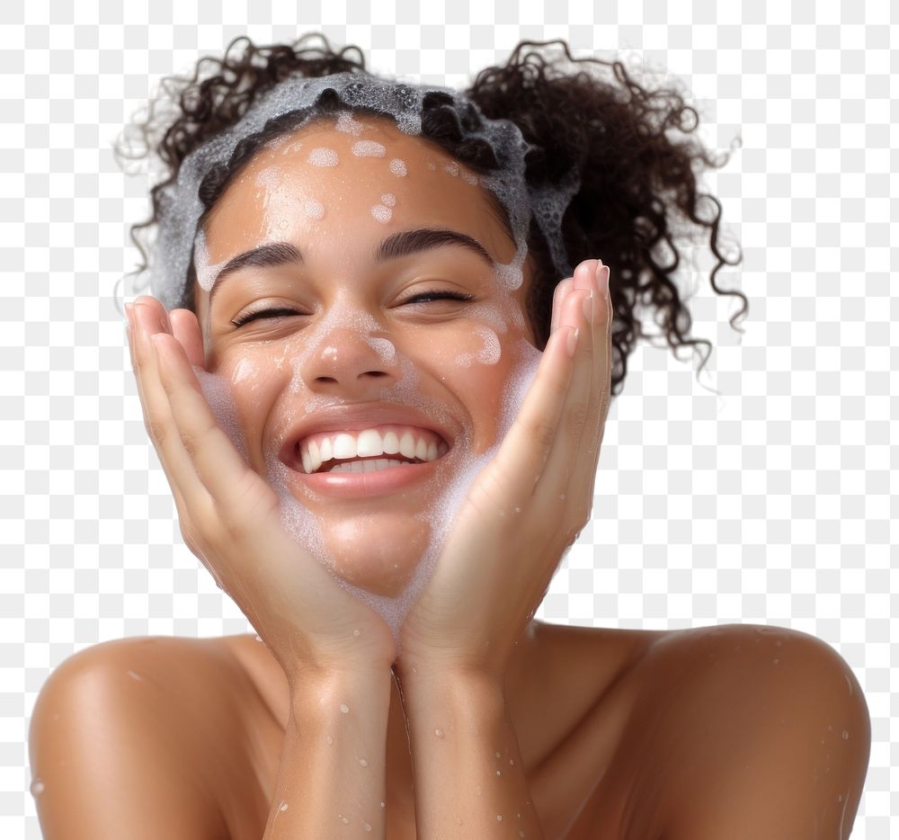 PNG Woman portrait smiling washing. AI generated Image by rawpixel.