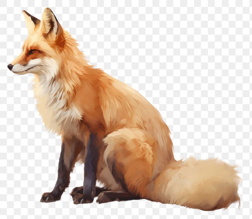 PNG Red fox full body wildlife animal mammal. AI generated Image by rawpixel.