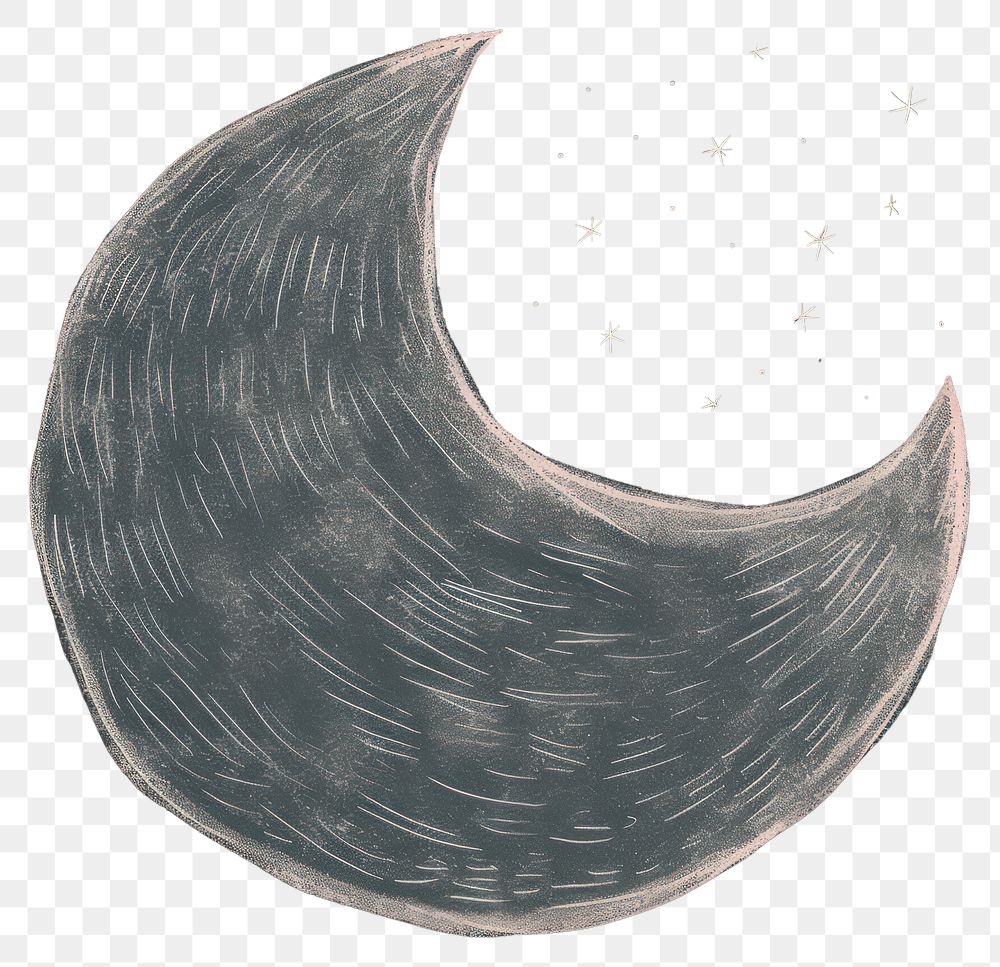PNG  Chalk style moon astronomy night tranquility.