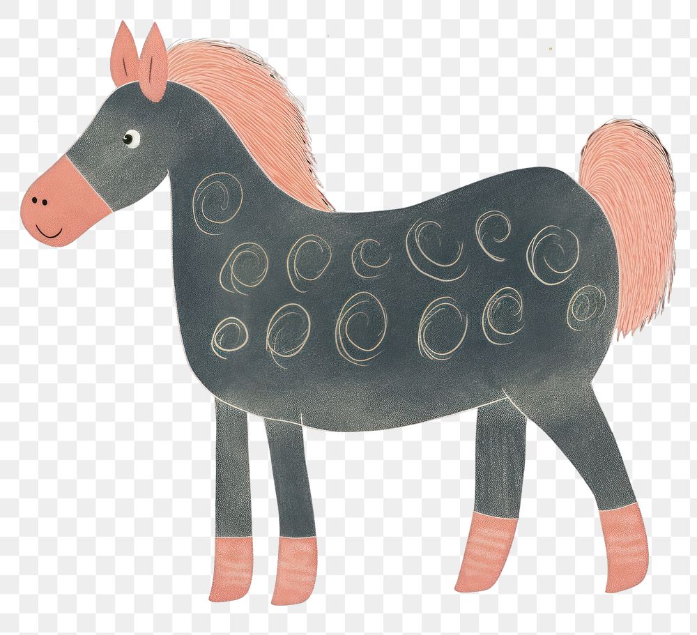PNG  Chalk style horse drawing animal mammal.