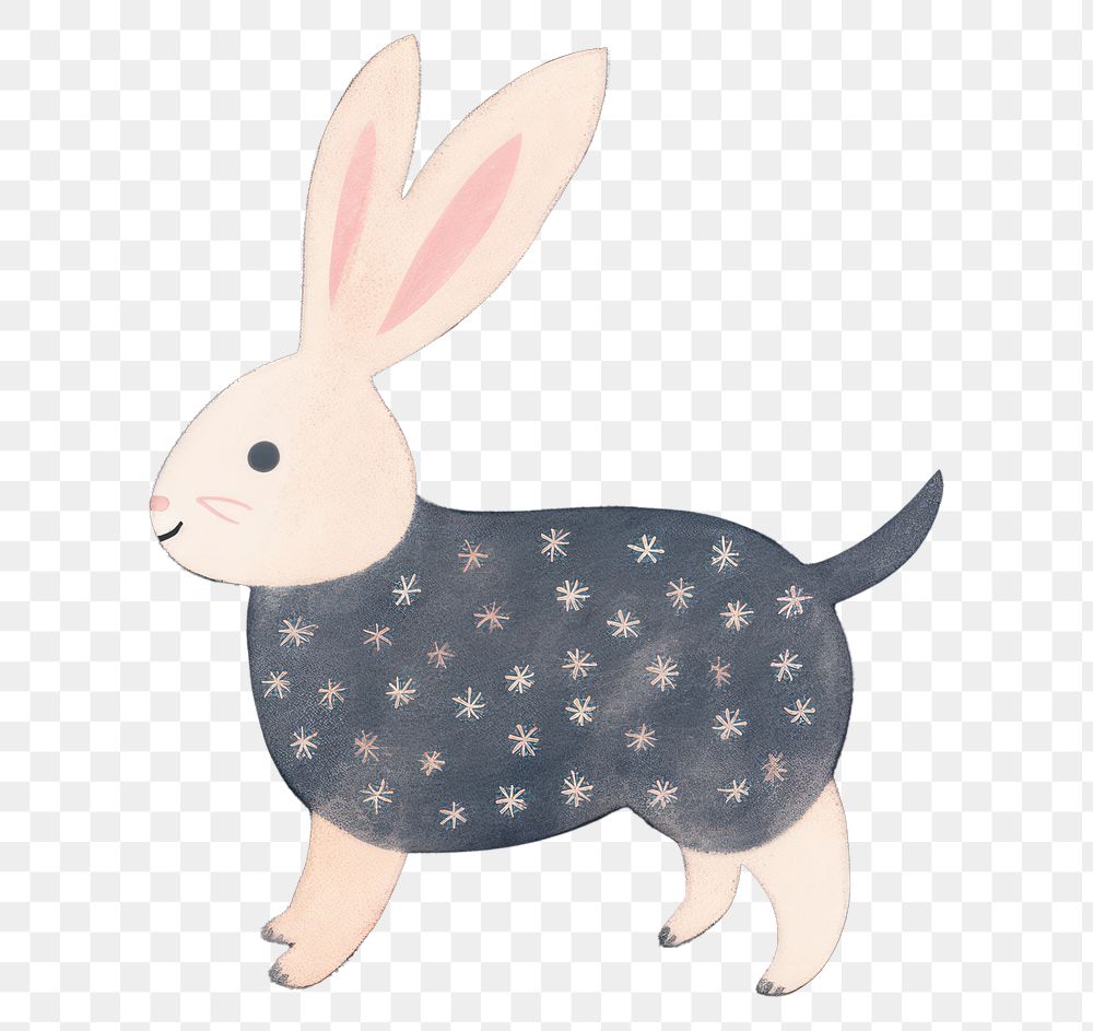 PNG  Chalk style rabbit animal mammal representation.