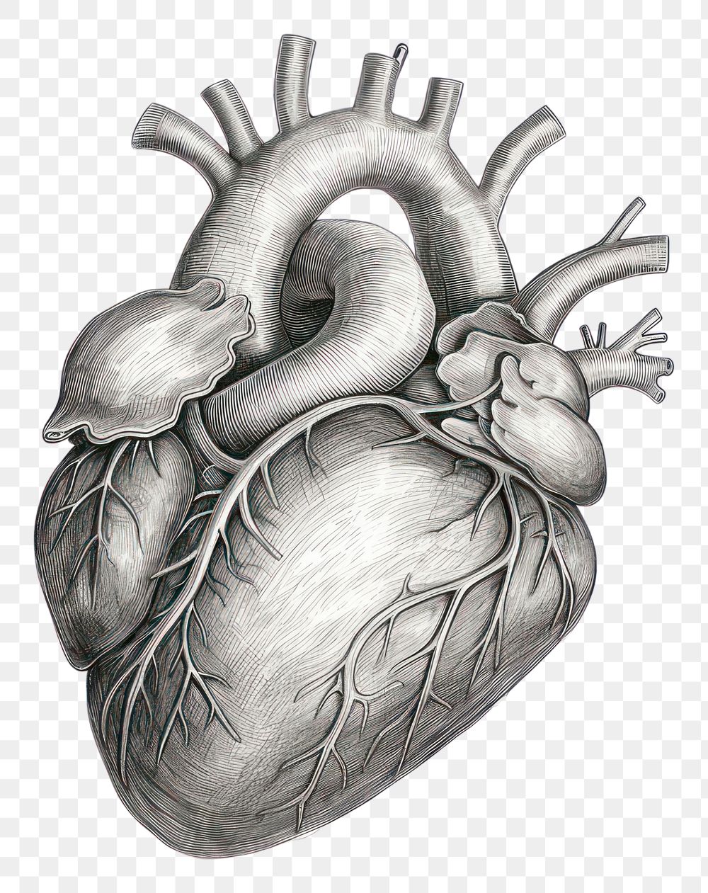 PNG  Medical heart drawing sketch white background.