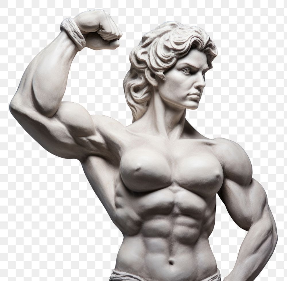 PNG Greek sculpture flexing muscle Free PNG rawpixel