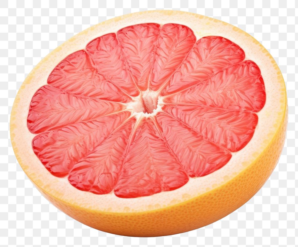 PNG Half of grapefruit plant food white background. AI generated Image by rawpixel.