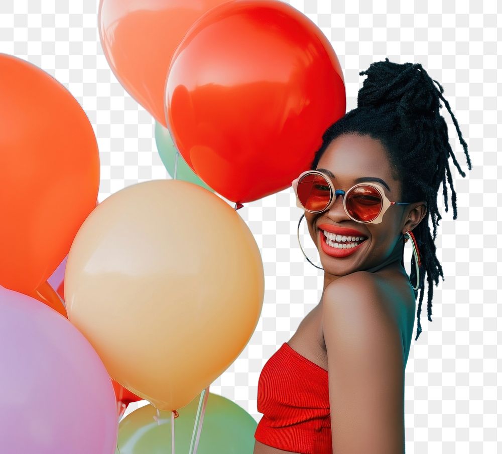 PNG African woman balloon fashion adult.