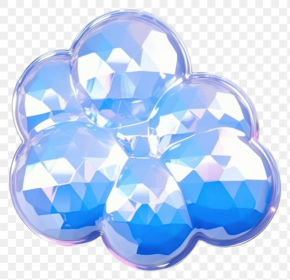 PNG  Cloud jewelry shape blue. AI generated Image by rawpixel.