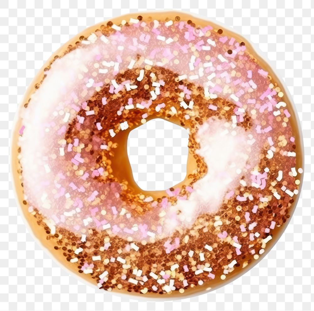 PNG  Donut bagel shape food. AI generated Image by rawpixel.