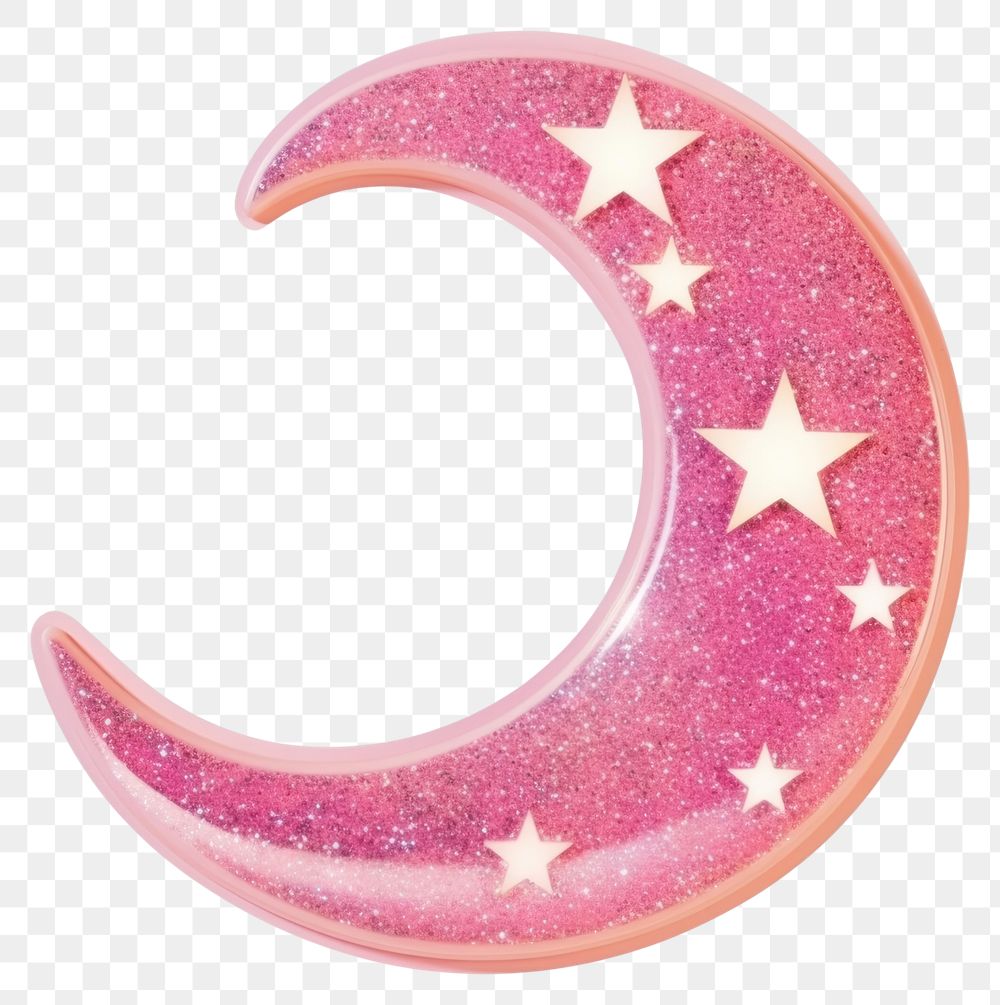 PNG  Moon astronomy glitter shape