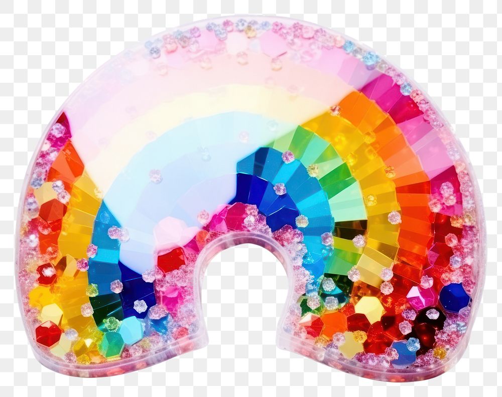 PNG  Rainbow white background accessories sprinkles. AI generated Image by rawpixel.