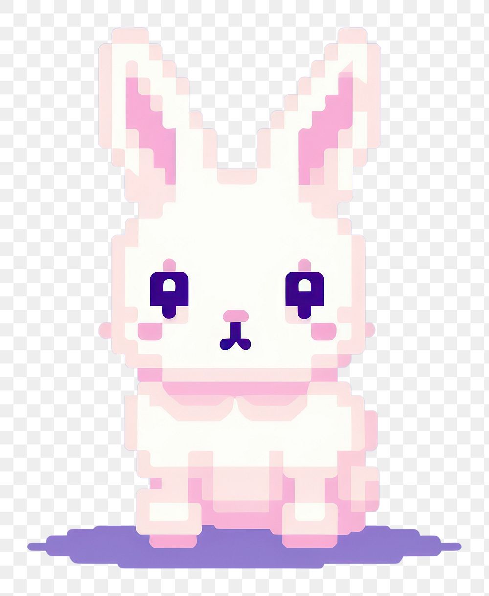 PNG Rabbit cut pixel animal mammal representation.