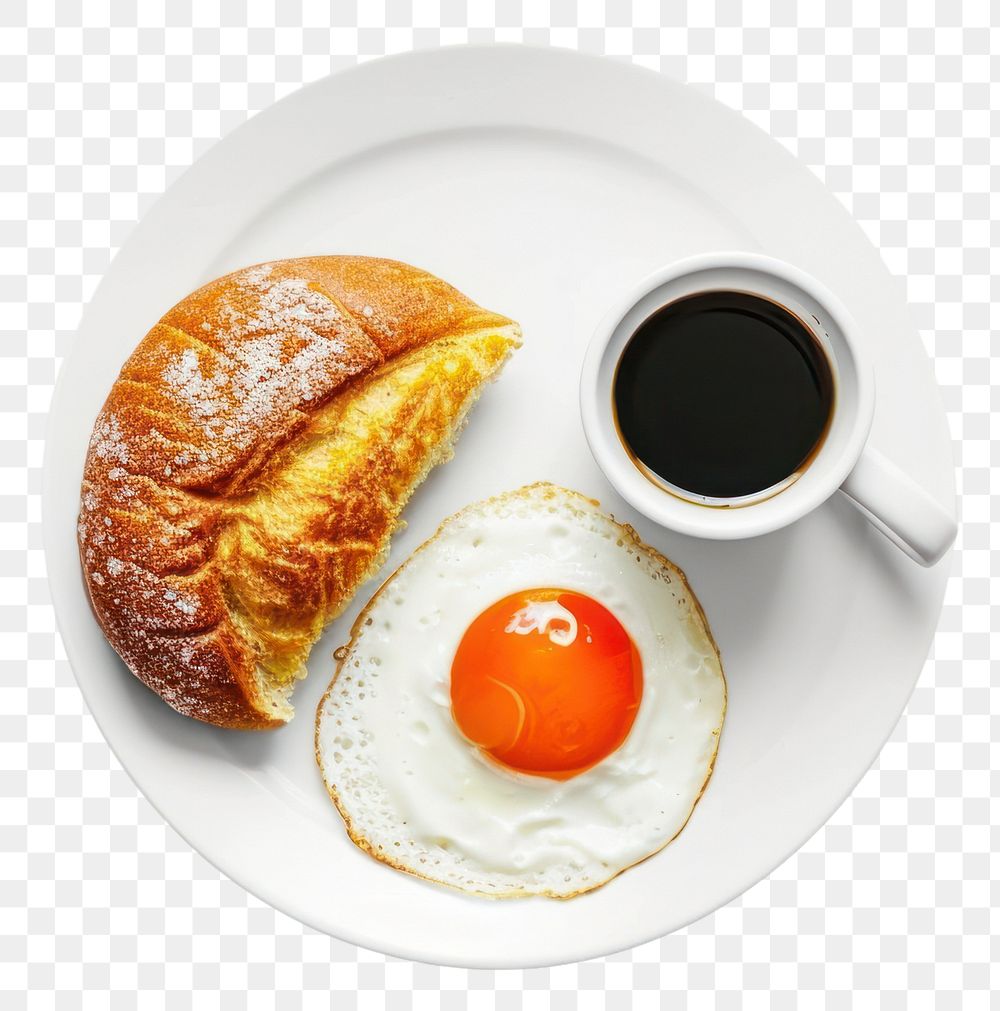 PNG Breakfast coffee brunch plate.