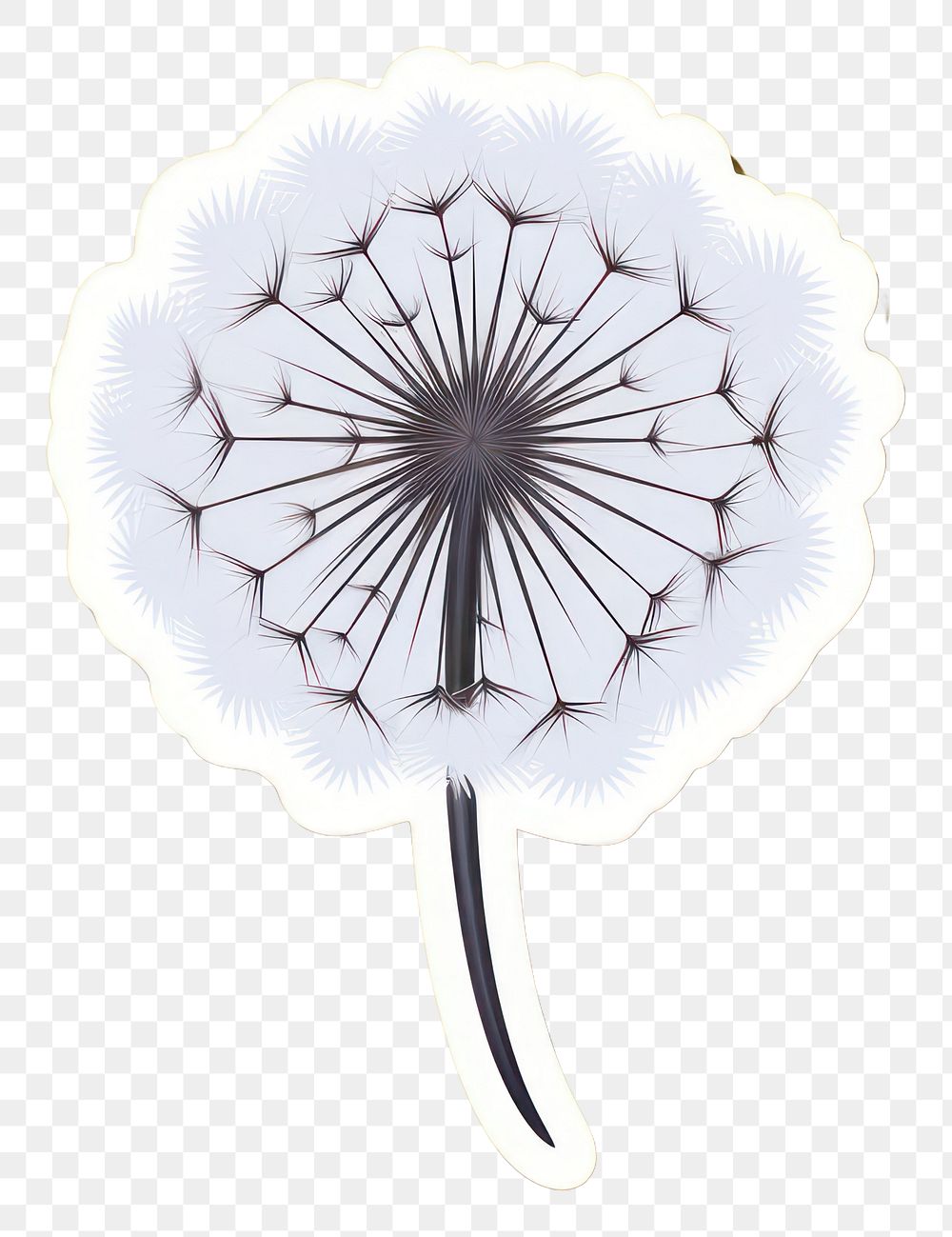 PNG Flower plant dandelion pattern.