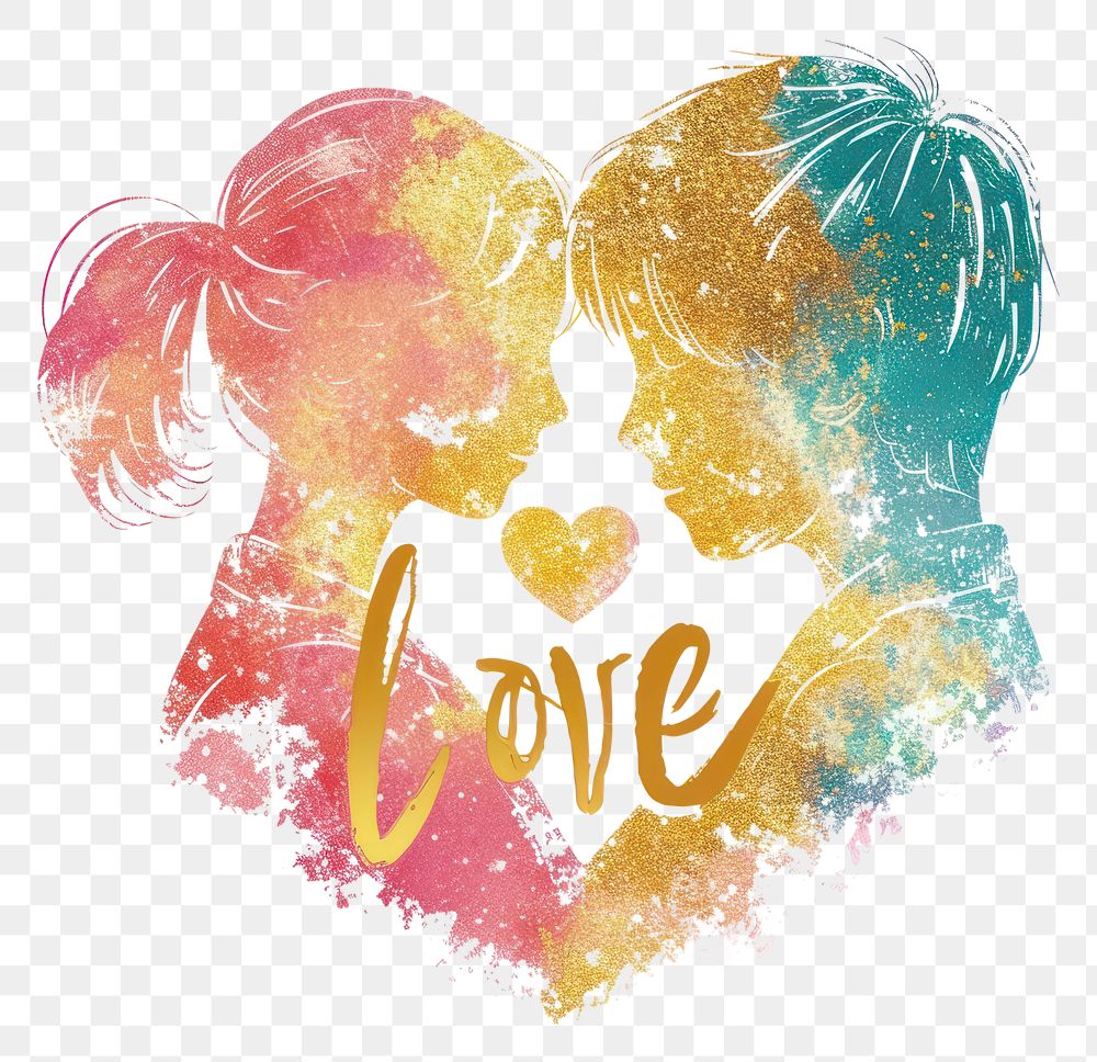 PNG Love art white background togetherness.