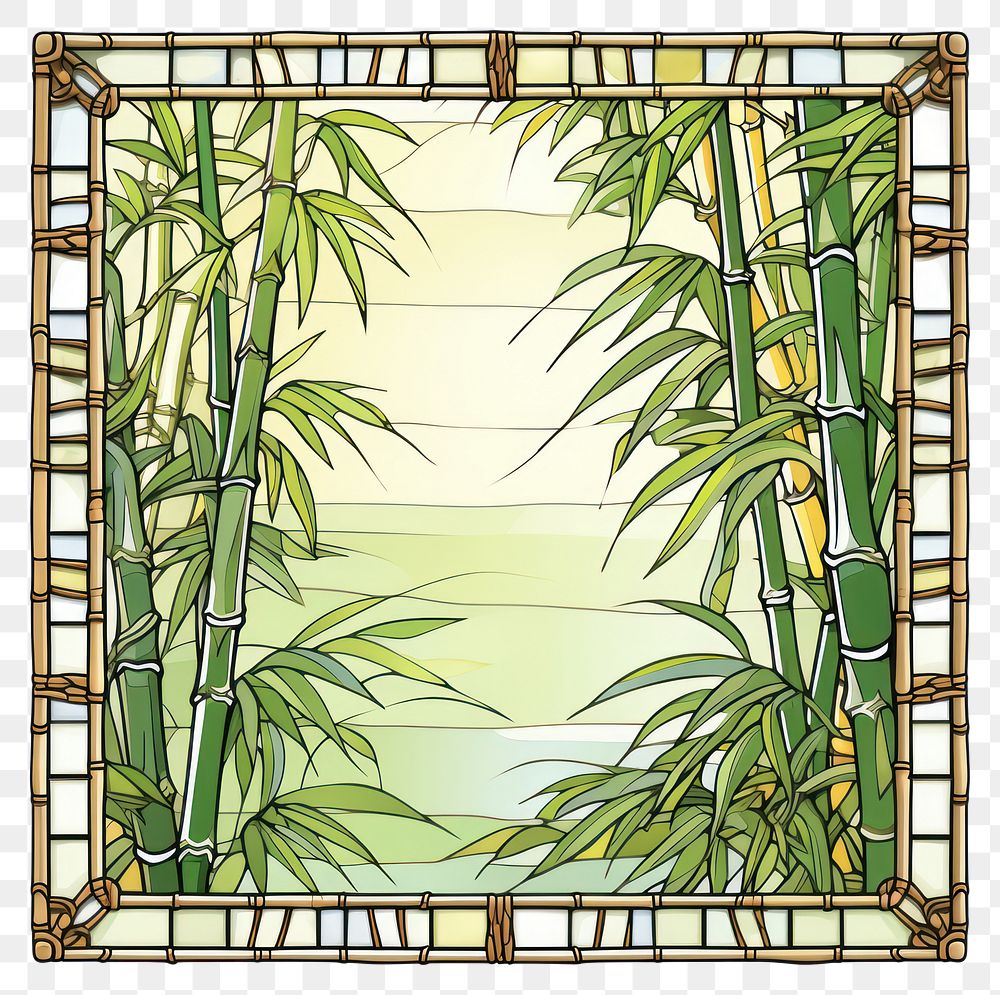 PNG Bamboo plant pattern window