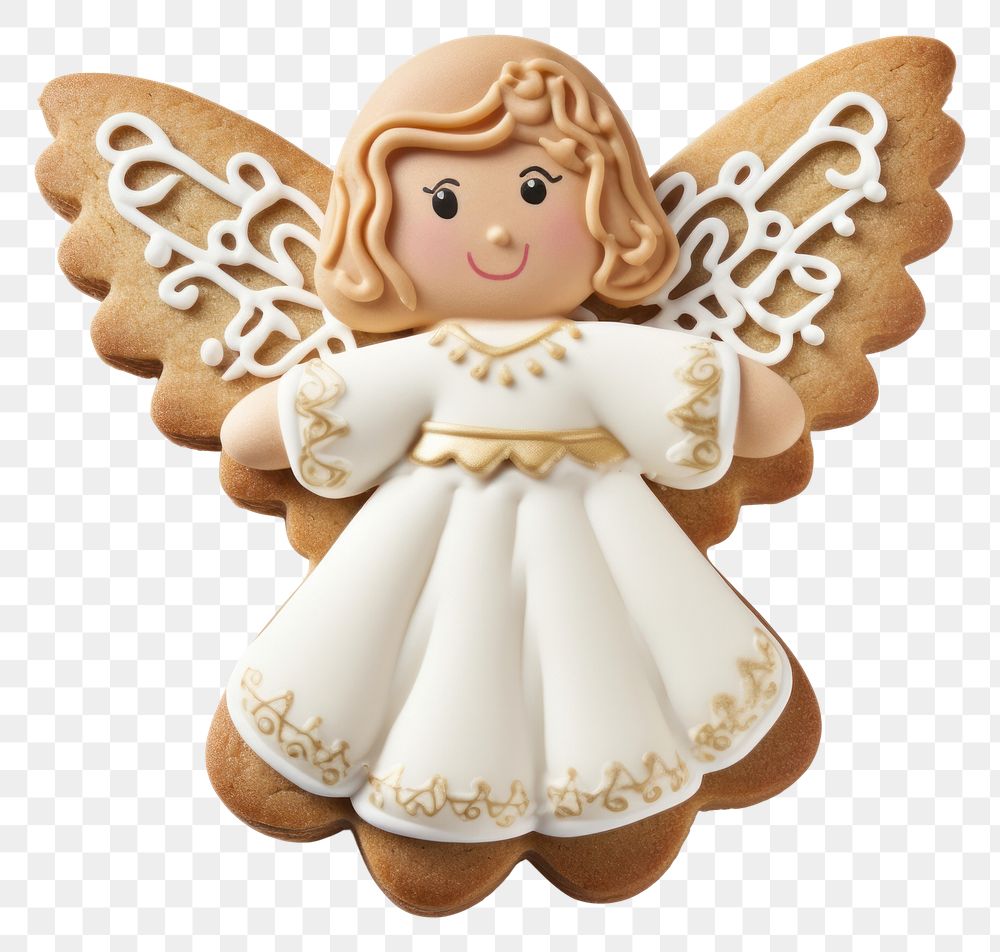 PNG Angel cookie gingerbread food toy.
