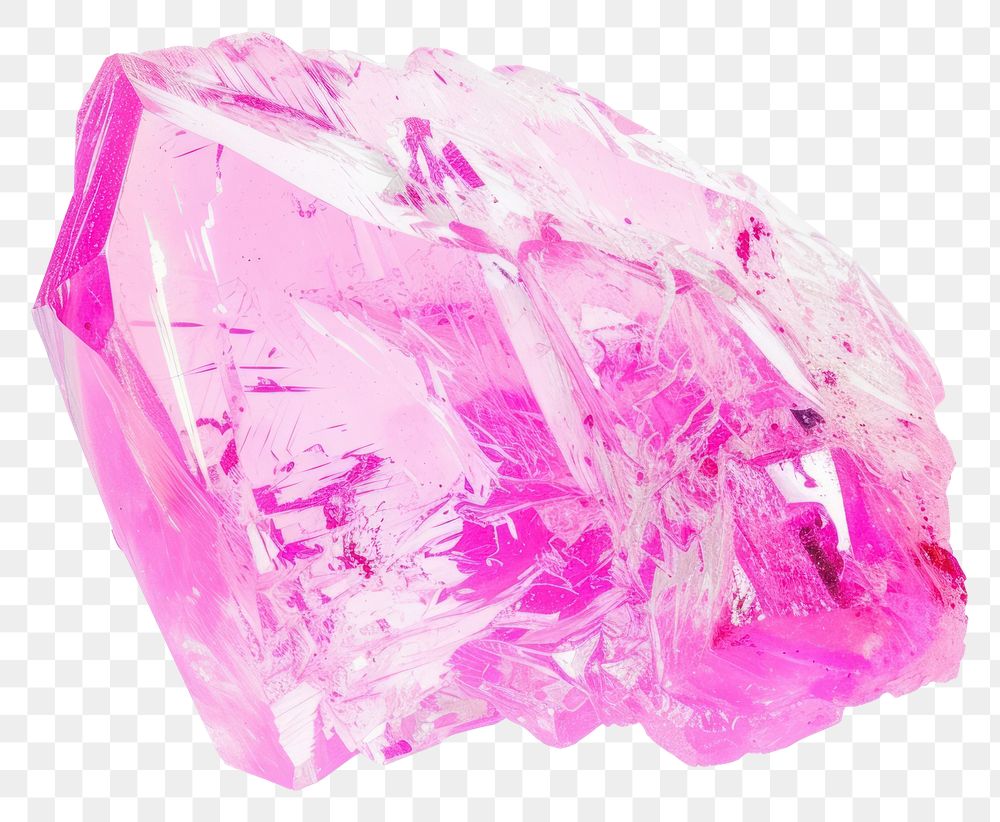 PNG Pink crytal gemstone mineral crystal.