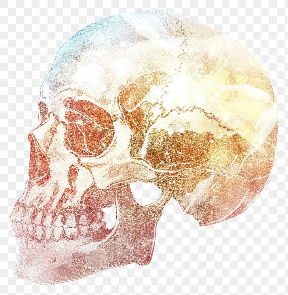 PNG Skull white background anthropology accessories.