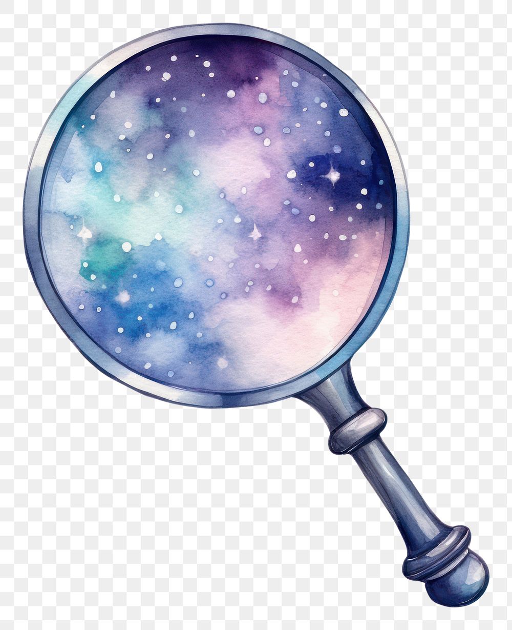 PNG Magnifying galaxy star white background.