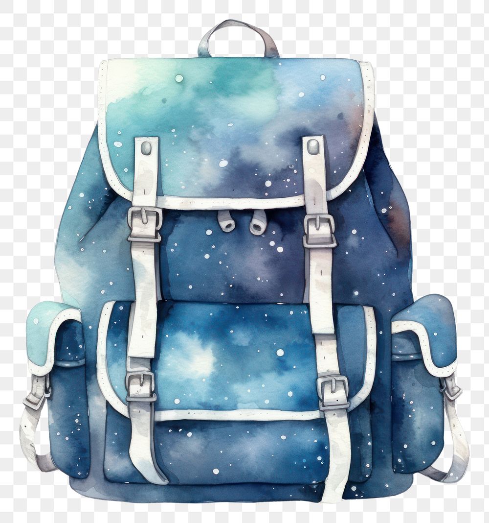PNG Bag in Watercolor style bag backpack handbag.