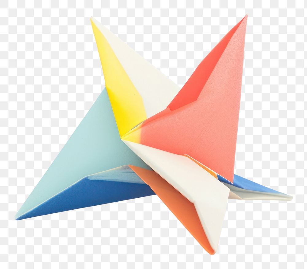 PNG An origami in the style of minimalist illustrator paper art white background.