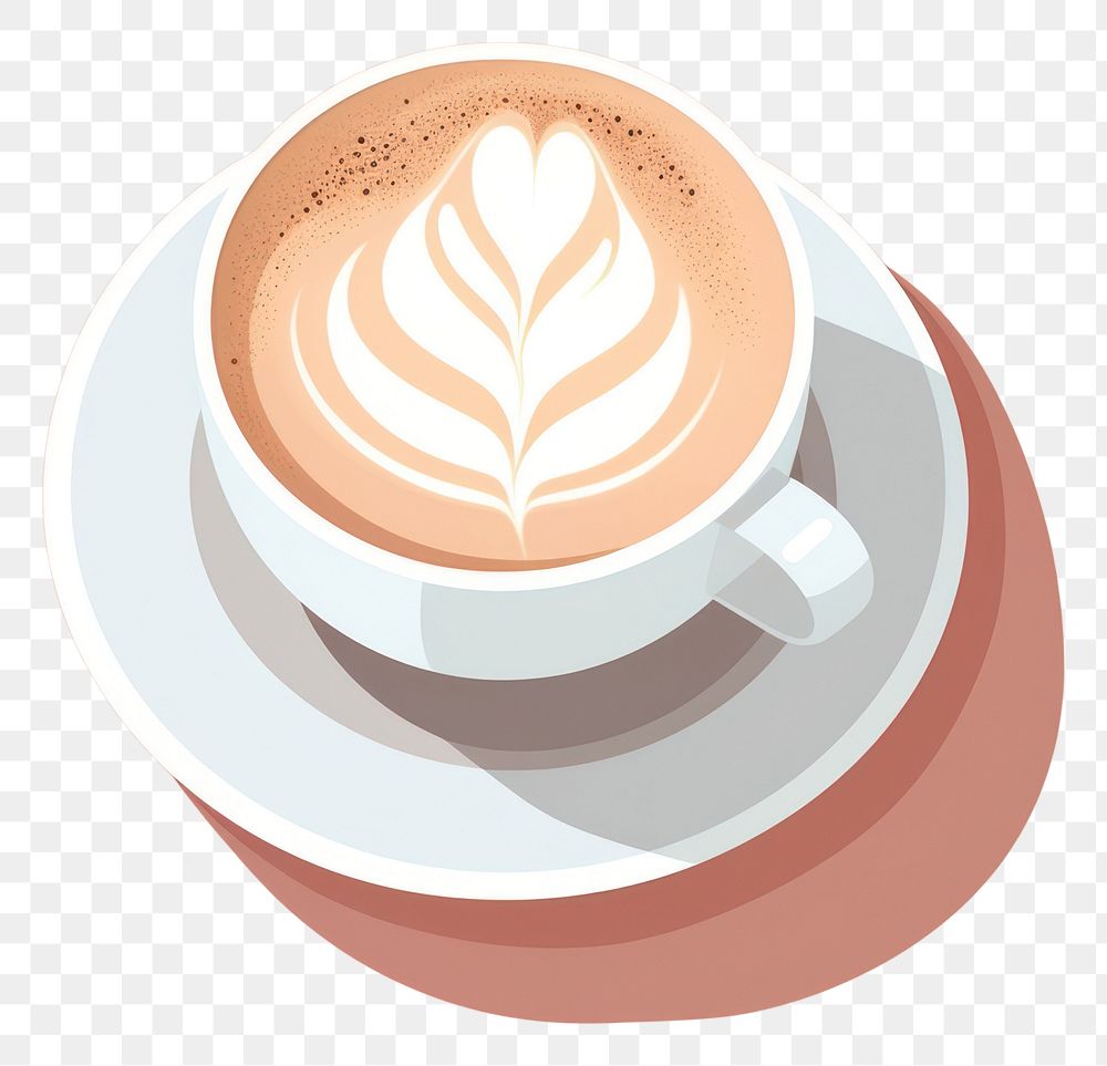 PNG Coffee latte drink cup.