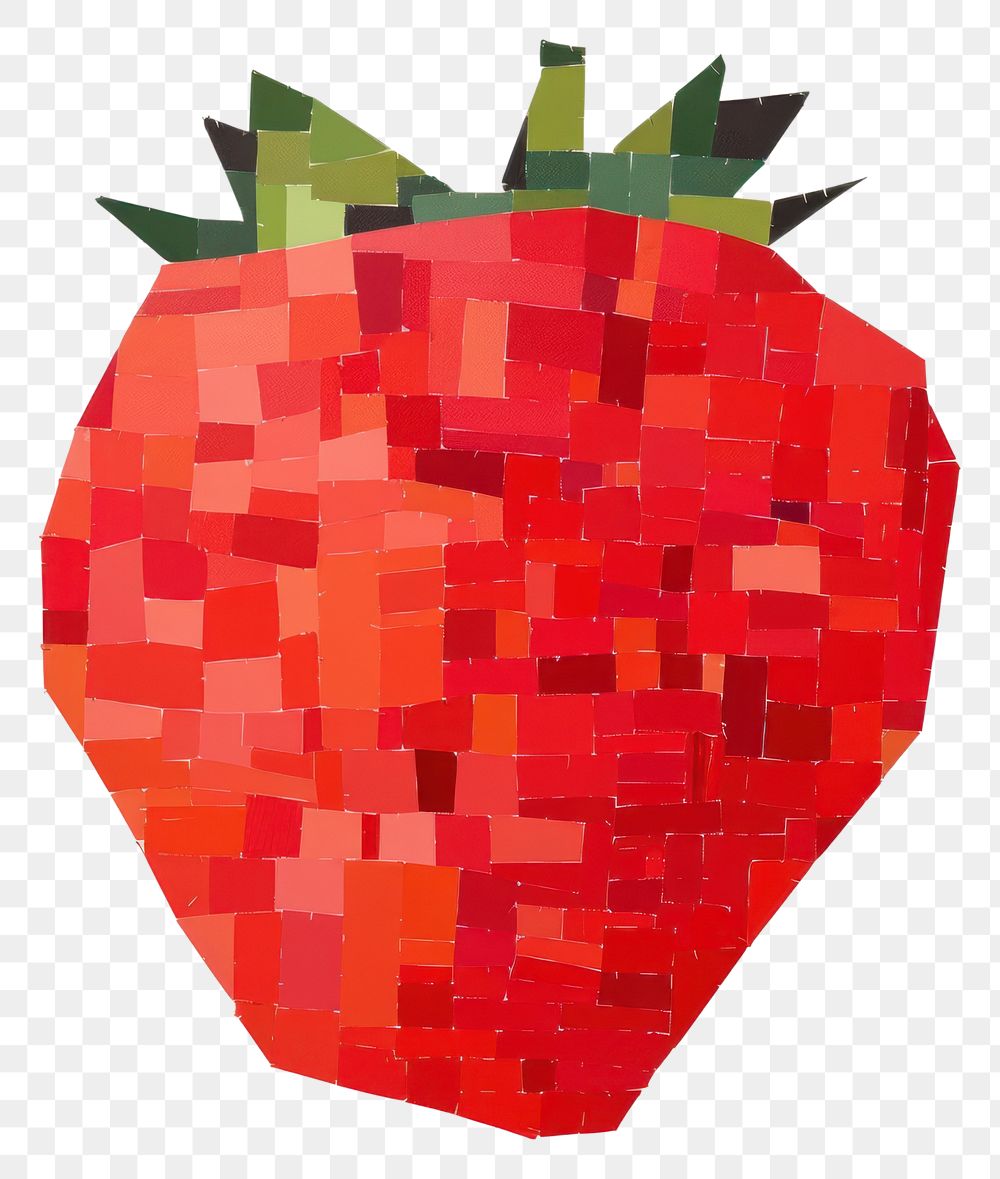 PNG Abstract strawberry ripped paper fruit plant food.