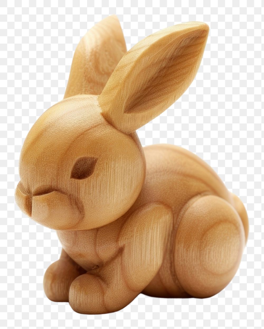 PNG Bunny wood figurine mammal.