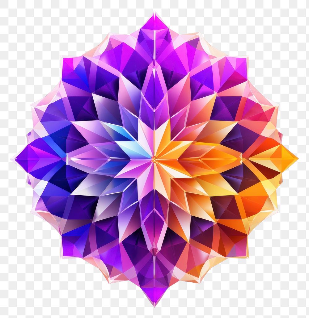PNG Hyper Detailed Realistic element representing of diwali purple pattern flower.