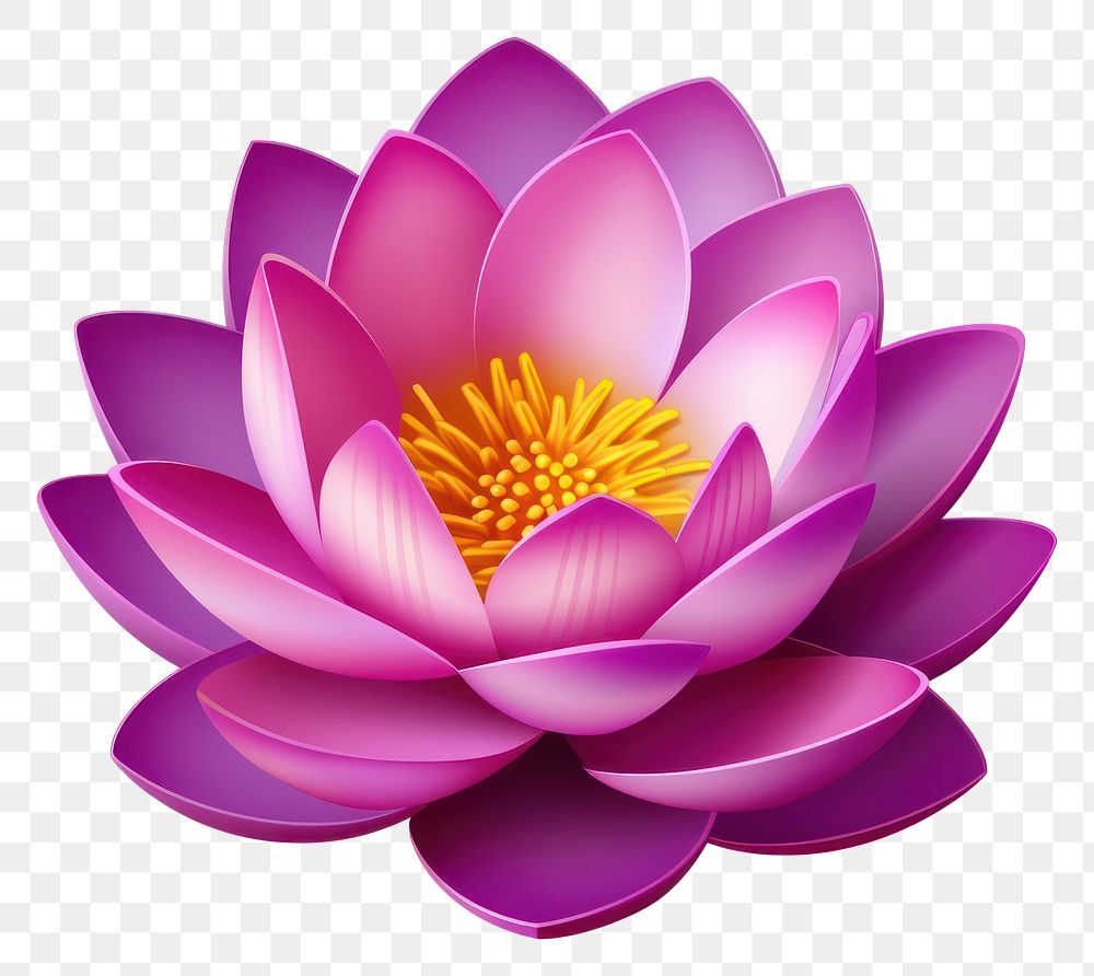 PNG Hyper Detailed Realistic element representing of lotus flower purple petal.