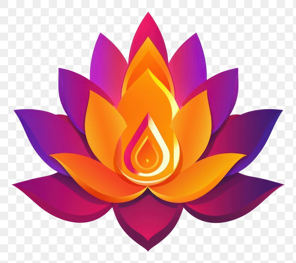 PNG Realistic Graphic element representing of lotus graphics purple yellow.