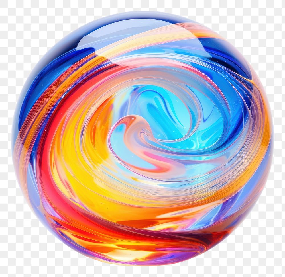 PNG Jupiter sphere glass vibrant color.