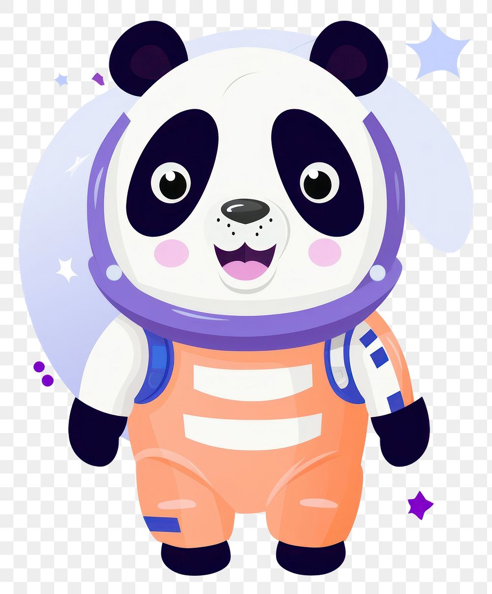 PNG Illustration panda in spacesuit toy representation astronaut.