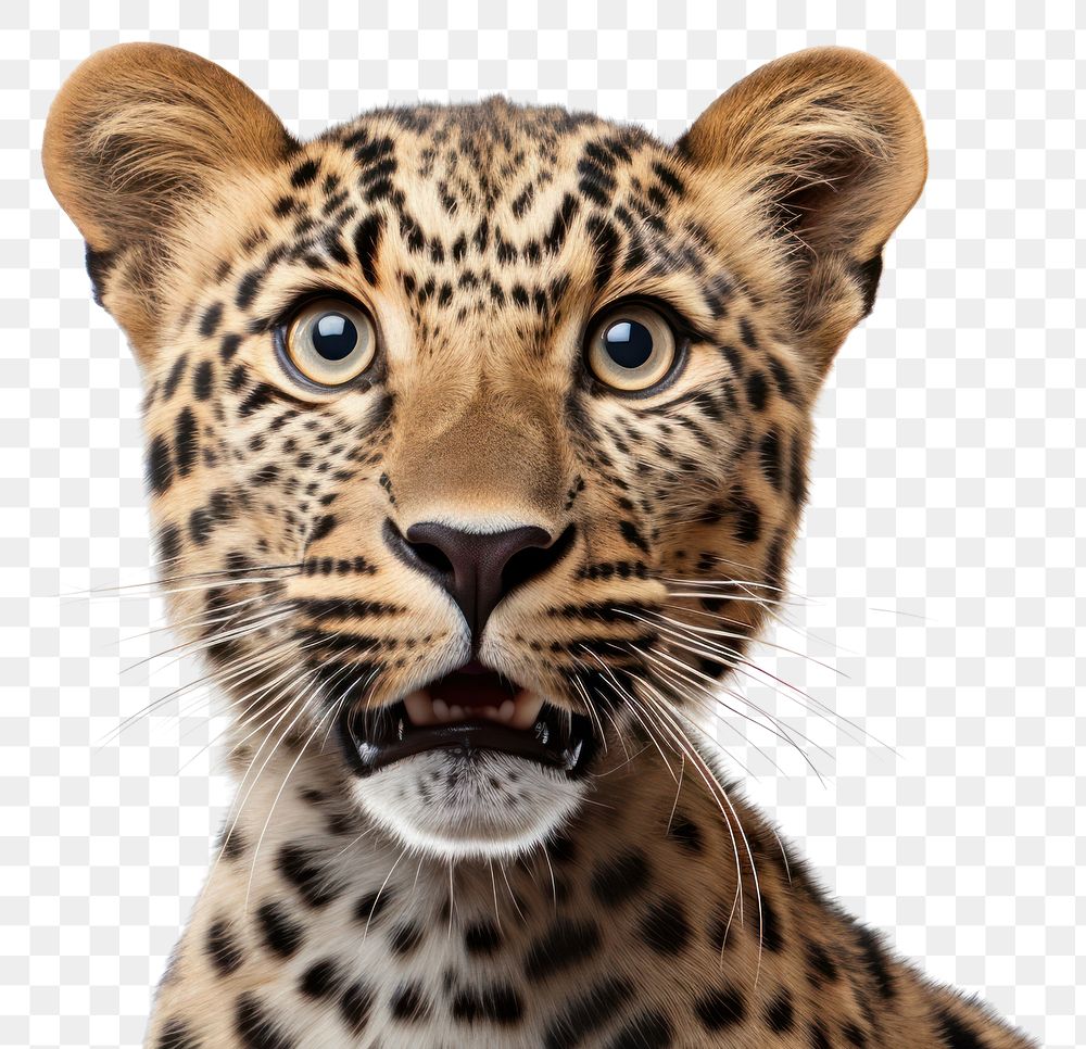 PNG Leopard Selfie wildlife cheetah animal.