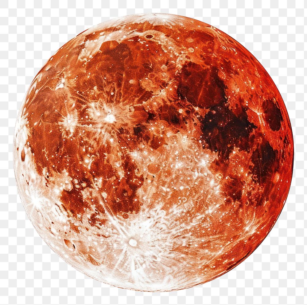 PNG Red Full moon astronomy sphere nature.