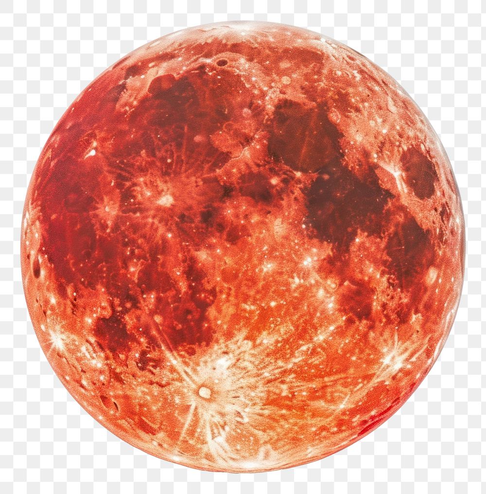 PNG Red Full moon astronomy sphere planet.