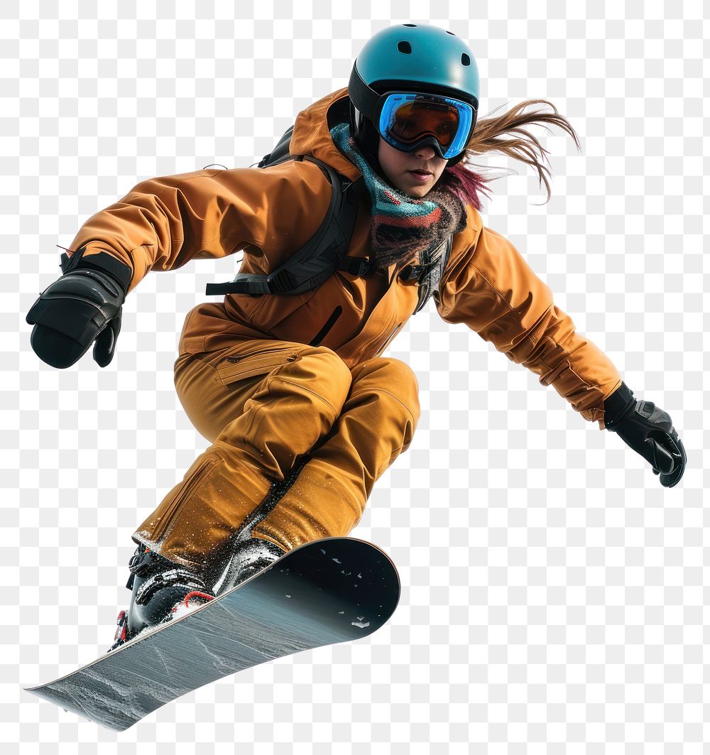 PNG Snowboarder female snow snowboarding recreation.