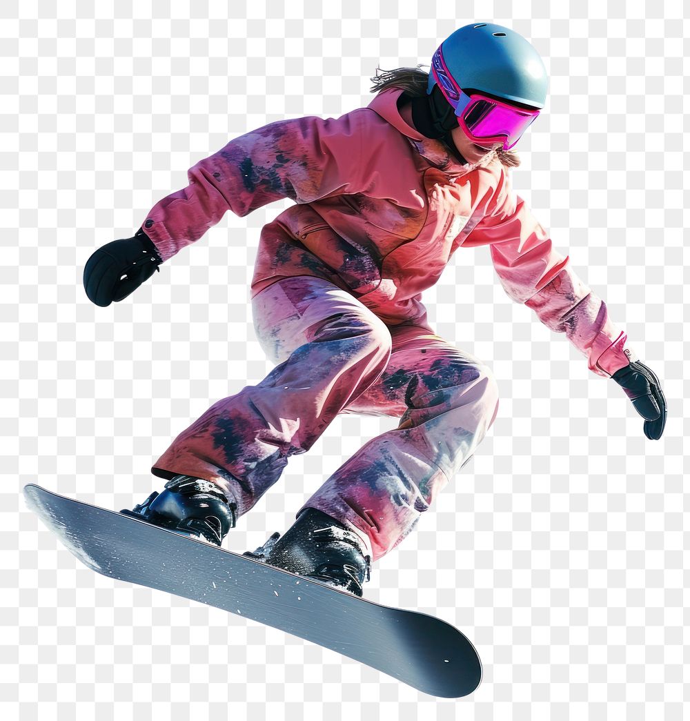 PNG Snowboarder female snow snowboarding recreation.