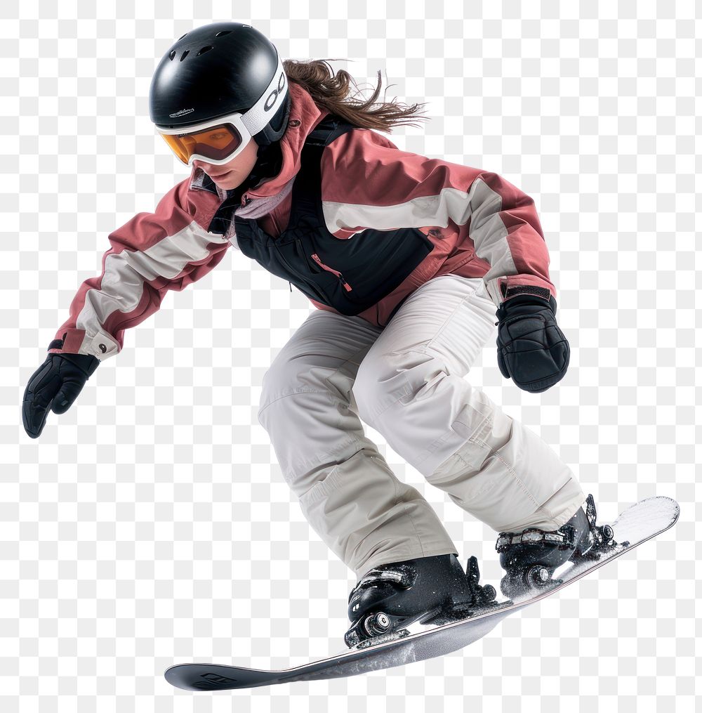 PNG Snowboarder female snow snowboarding recreation.