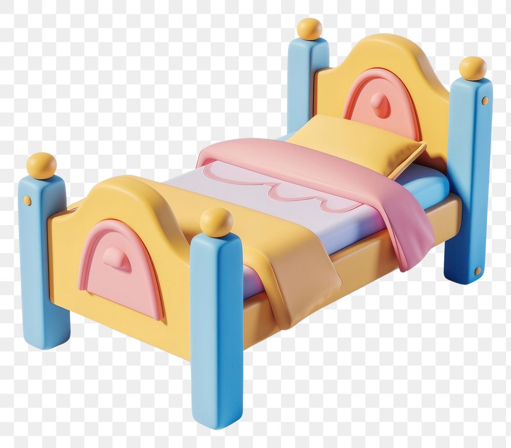 PNG Bed furniture white background playground.