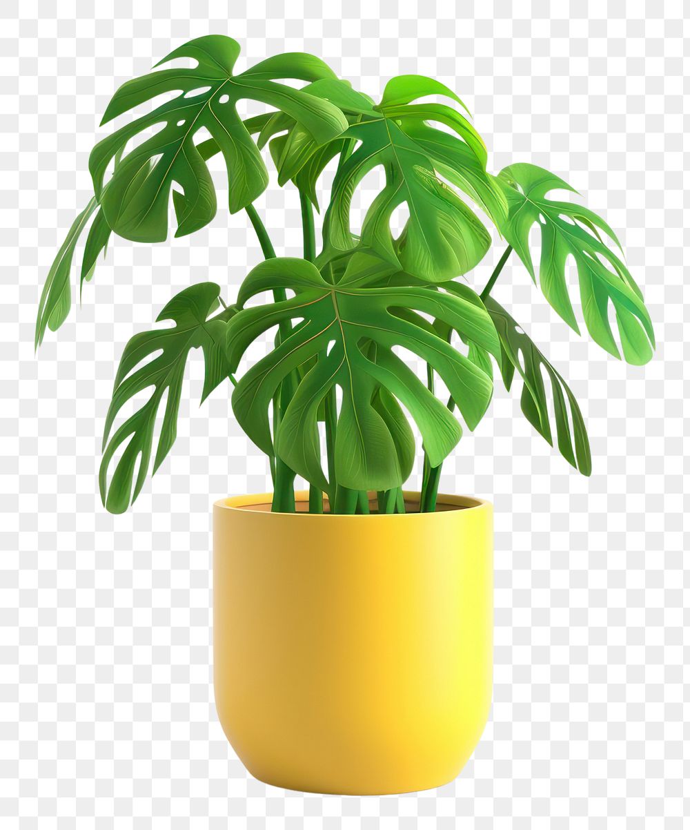 PNG Potted plant leaf vase white background.