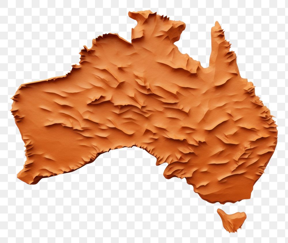 PNG Australia map white background confectionery topography.