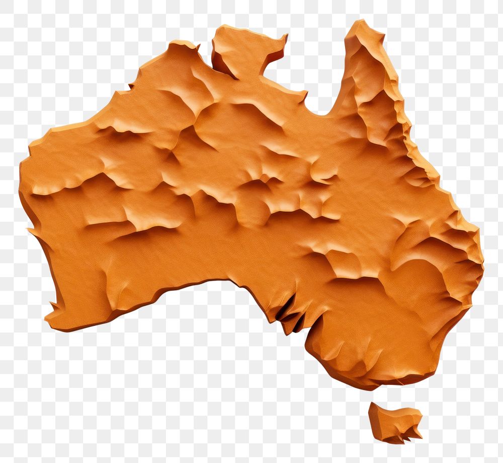 PNG Australia map white background confectionery topography.