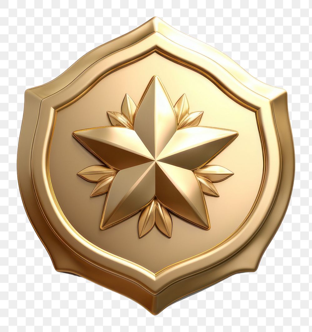 PNG Badge locket badge gold.