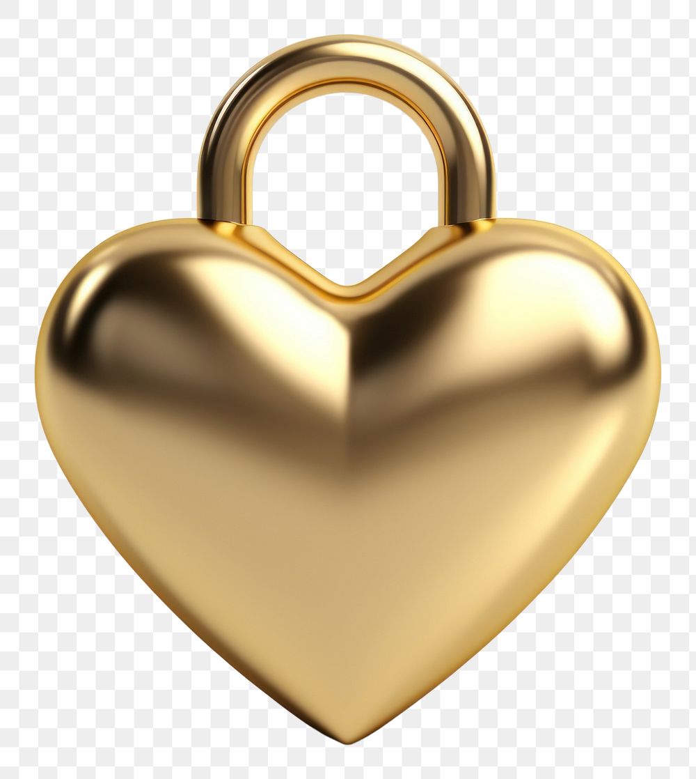 PNG Heart lock gold jewelry locket.