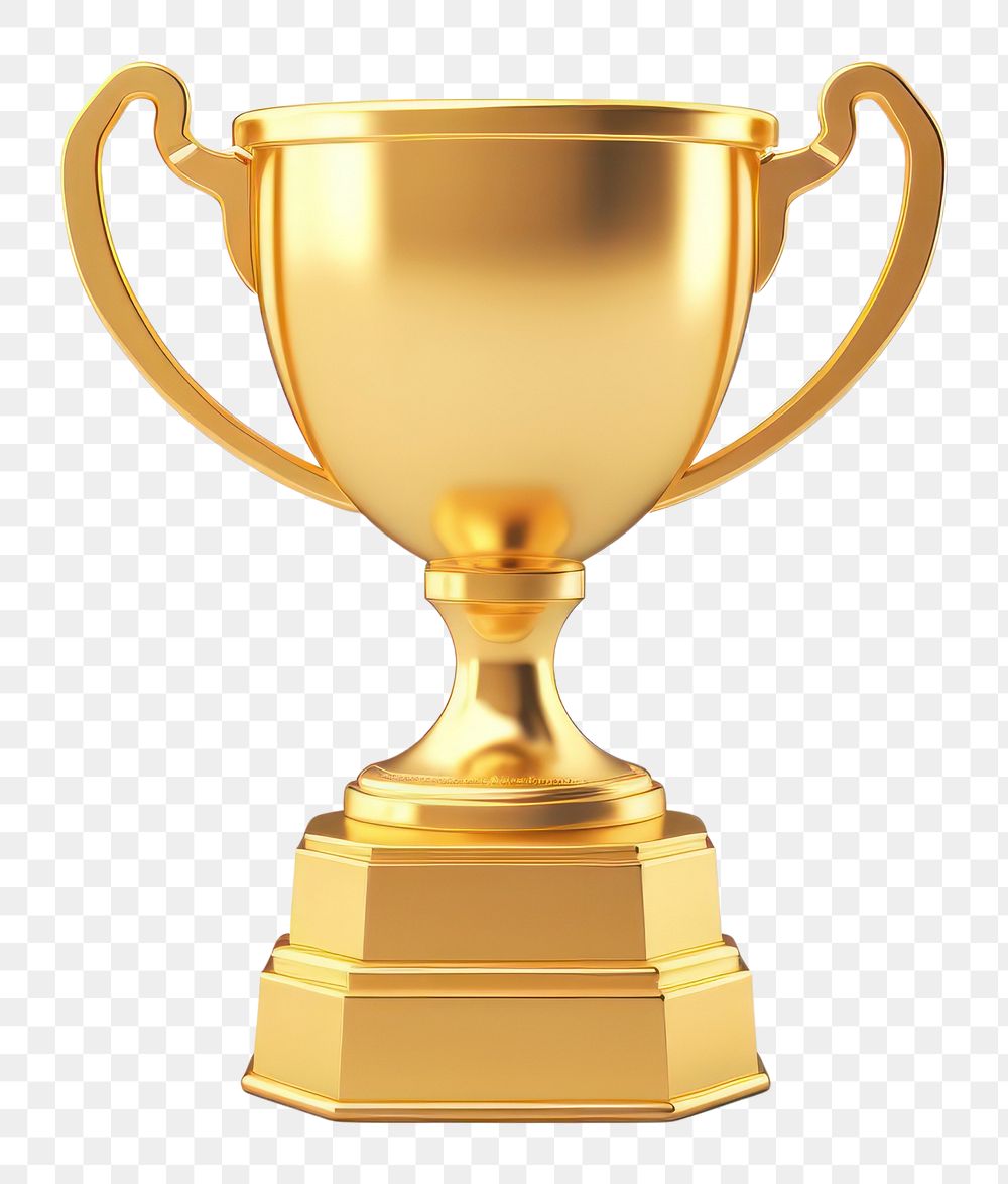 PNG Trophy gold white background achievement.