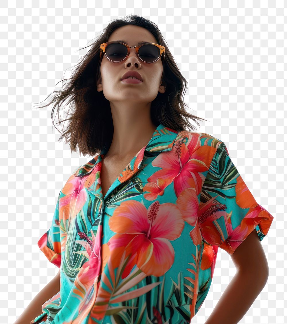 PNG Sleeve blouse sunglasses hairstyle.