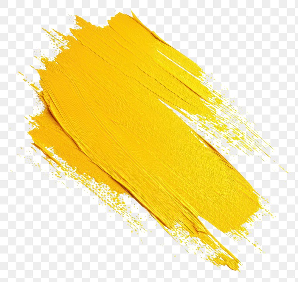 PNG Yellow dry brush stroke backgrounds paint white background.