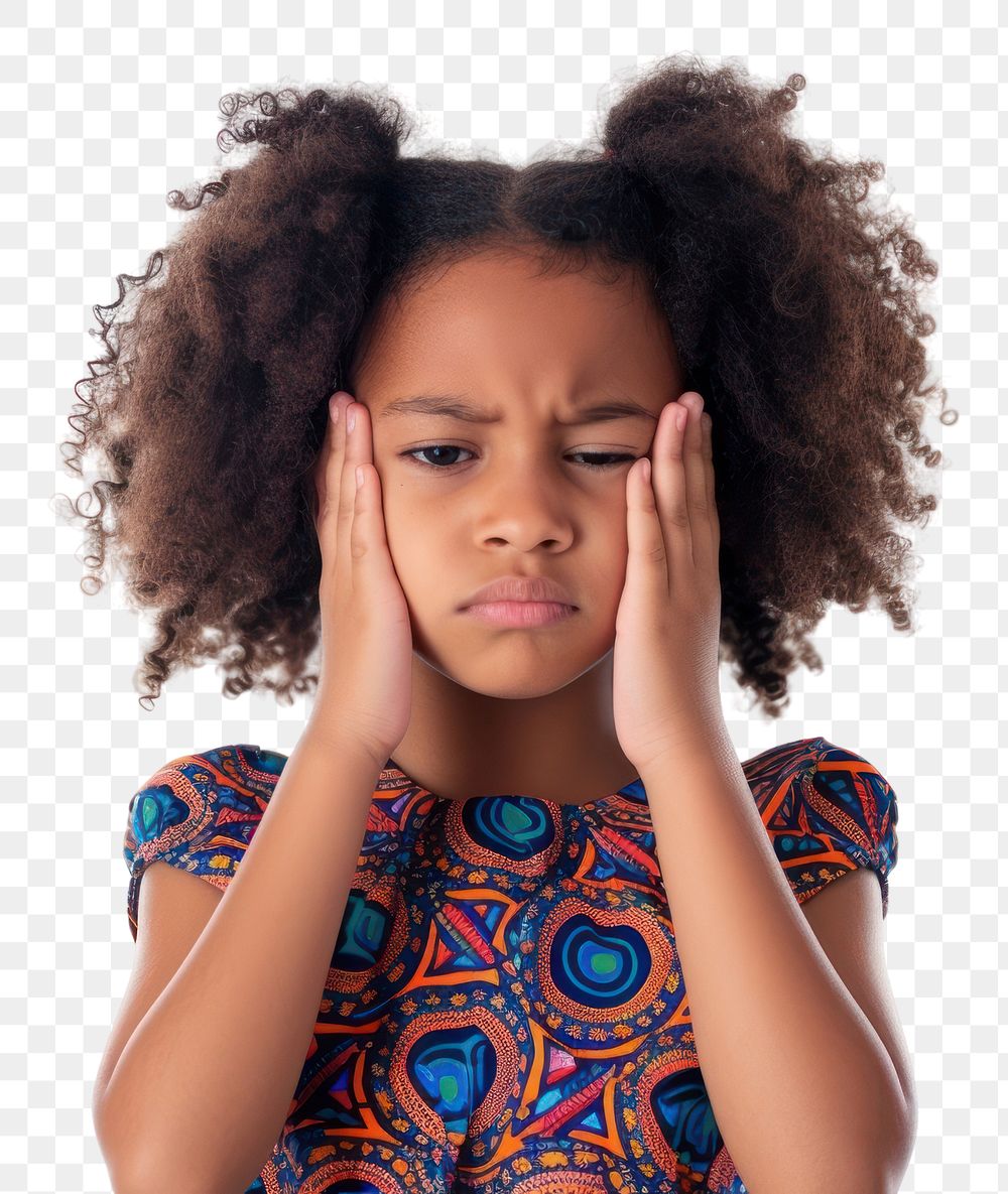 PNG Headache desperate portrait child pain.