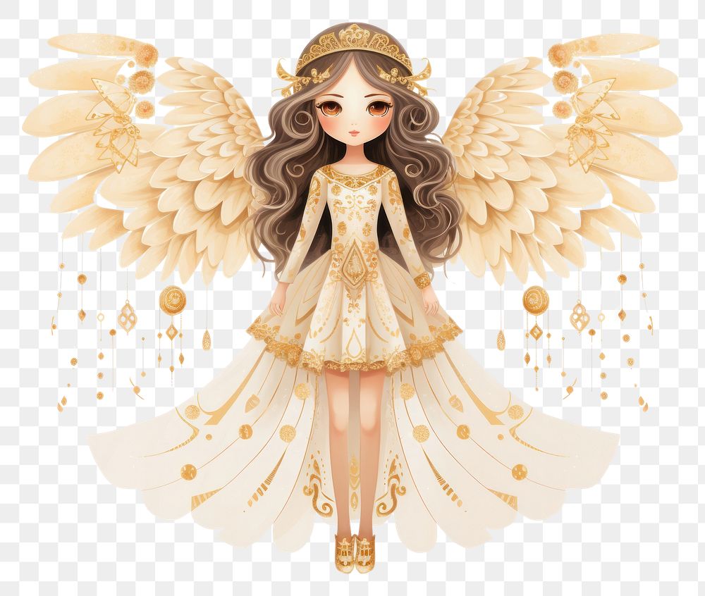PNG Angel adult gold toy.