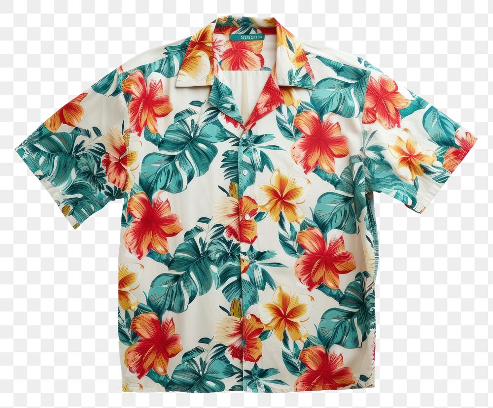 PNG Hawaiian shirt plant white background freshness.